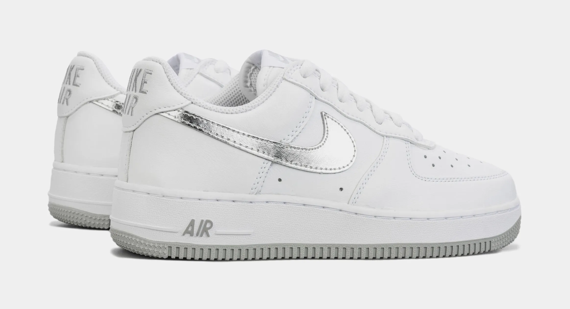 Air Force 1 Low Retro Mens Basketball Shoes (White/Grey)