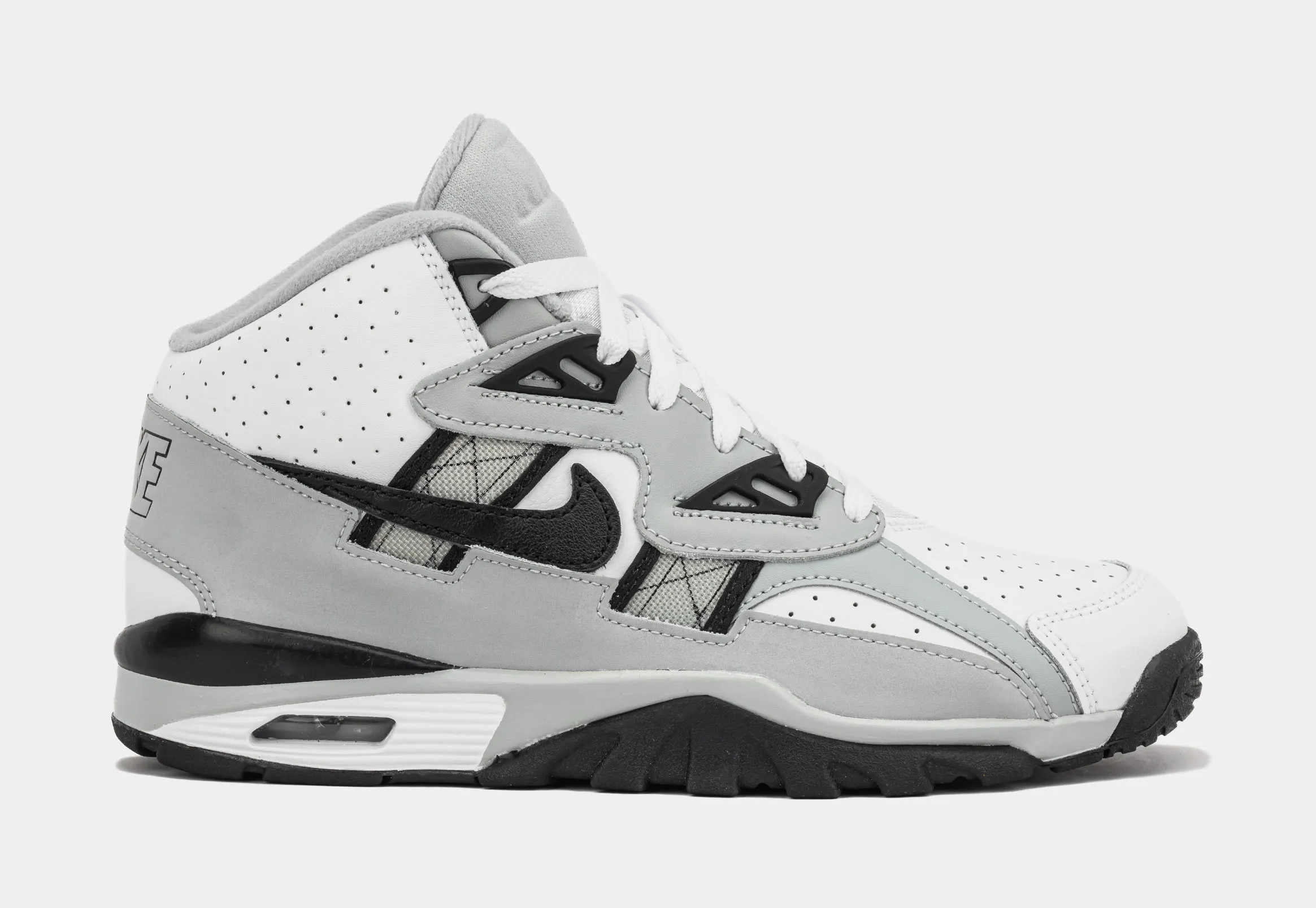 Air Trainer SC High Raiders Helmet Grade School Lifestyle Shoes (White/Black/Light Smoke Grey)