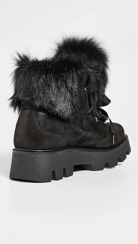 AURORA GOAT FUR BOOT - BLACK