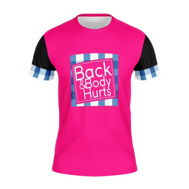 Back & Body Hurts Running Shirt (V2) (Pink)