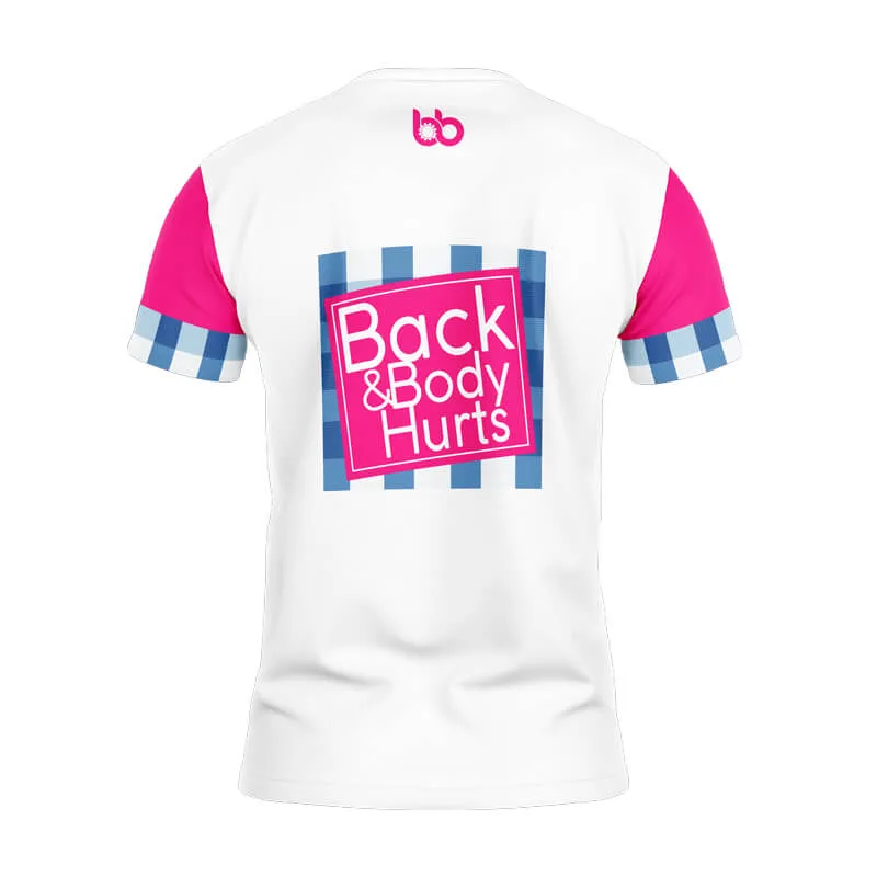 Back & Body Hurts Running Shirt (V2) (White)