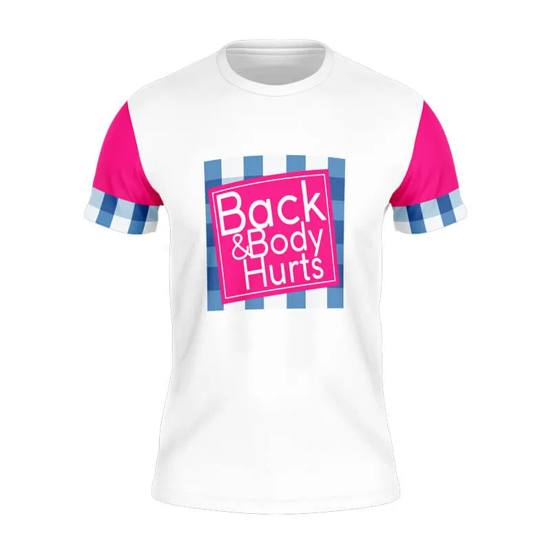 Back & Body Hurts Running Shirt (V2) (White)