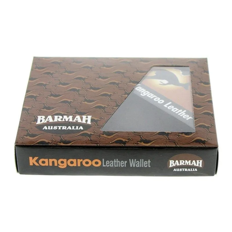 Barmah Kangaroo Leather 1 Fold Wallet - Hickorystone