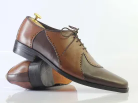 Bespoke Black & Brown Lace Up Shoe For Men