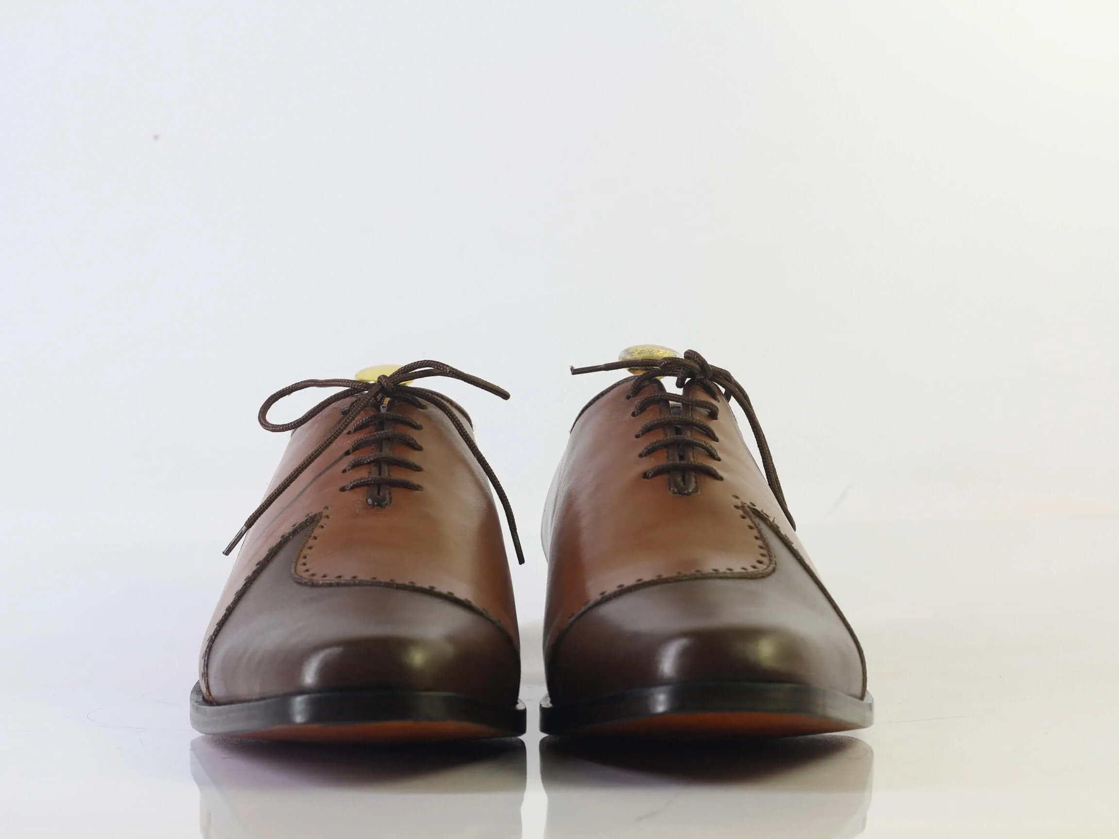 Bespoke Black & Brown Lace Up Shoe For Men