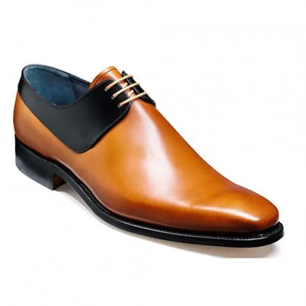 Bespoke Black & Tan Leather Lace Up Shoe for Men