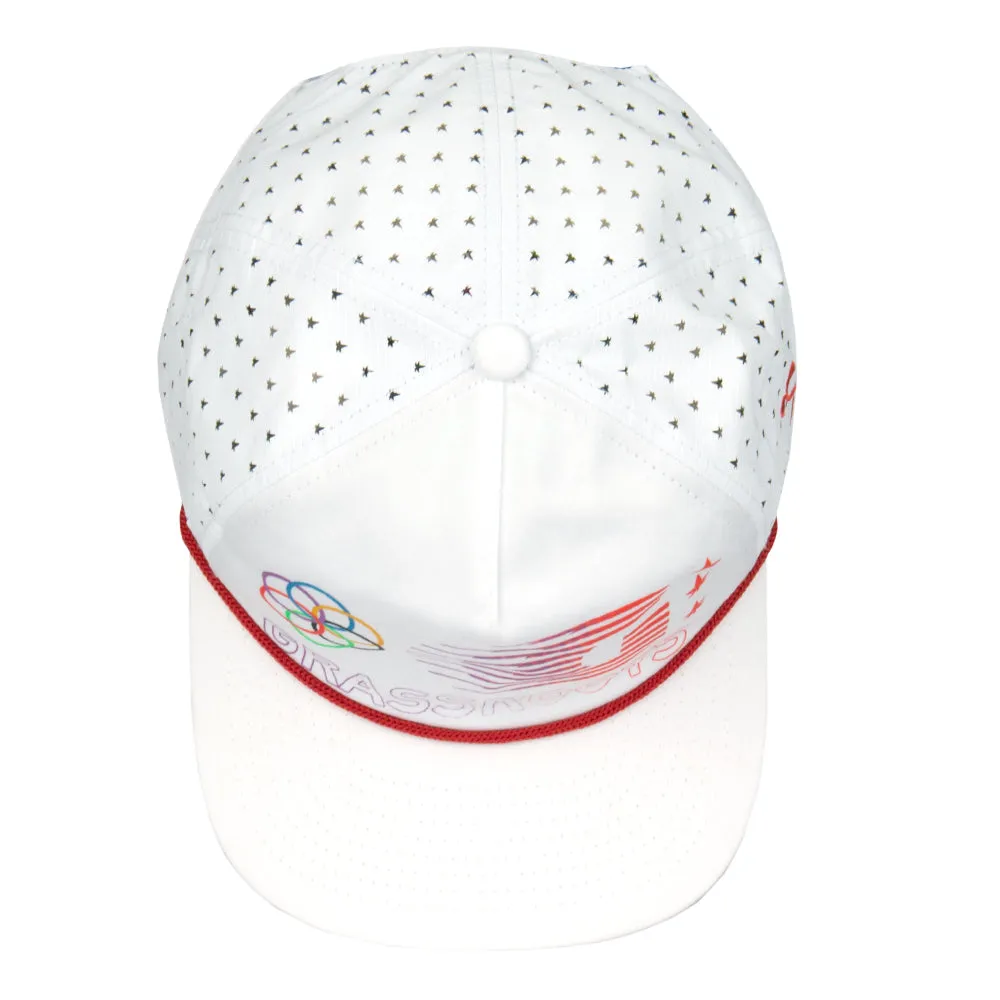 Bleizing White Zipperback Hat