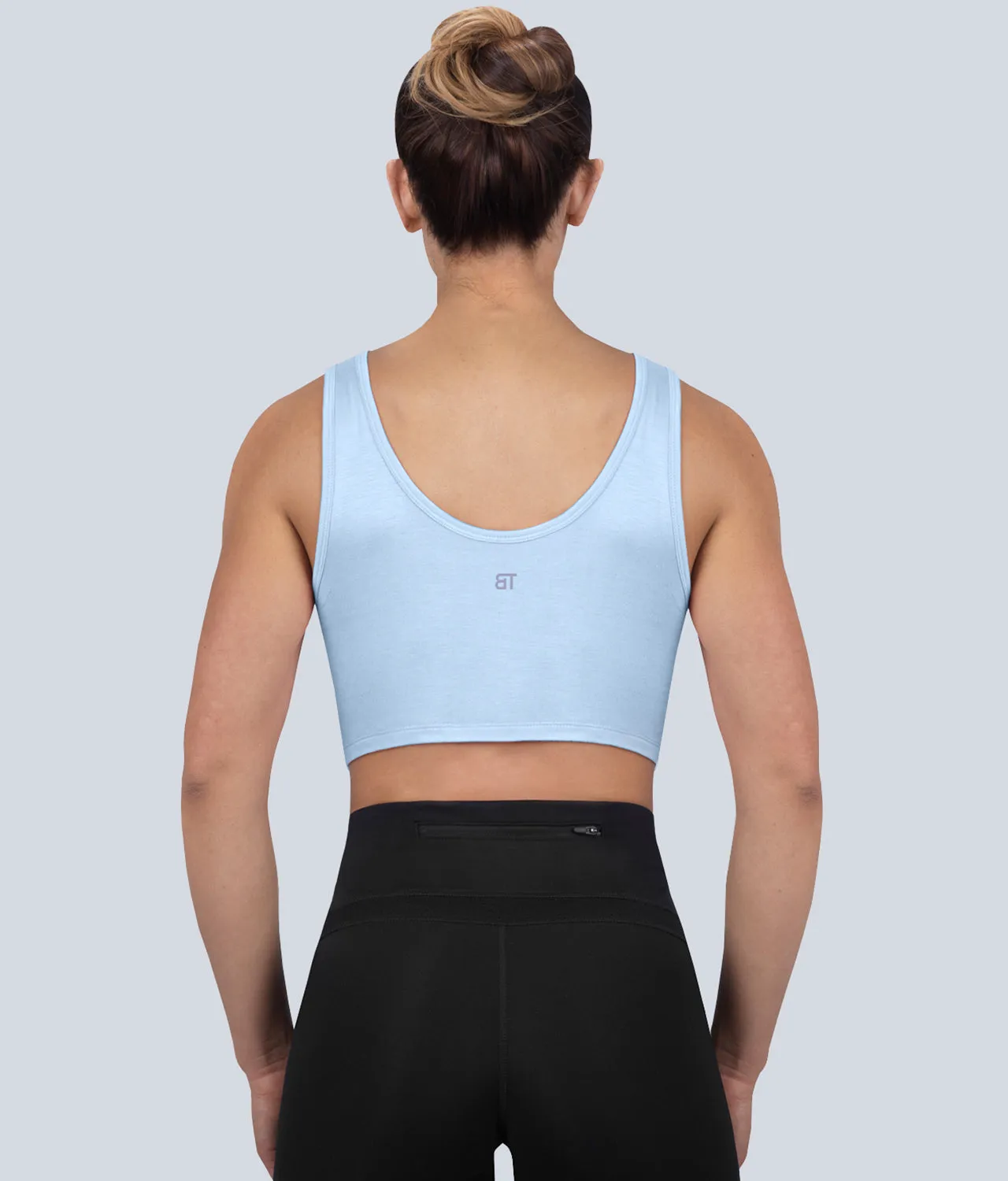 Born Tough High Altitude Blue Sheer Running Tank Top for Women