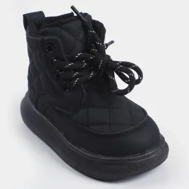 Boys Short Boots PS-08-BLACK