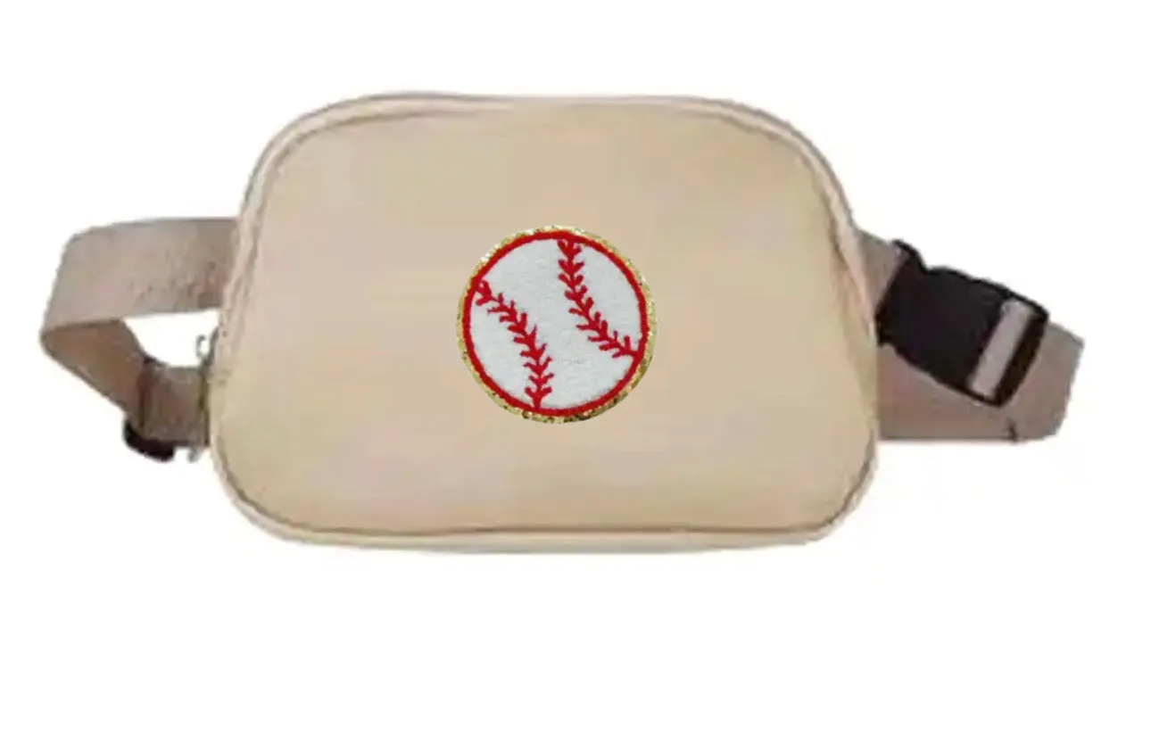 Chenille Patch Fanny/Crossbody Sports Purse