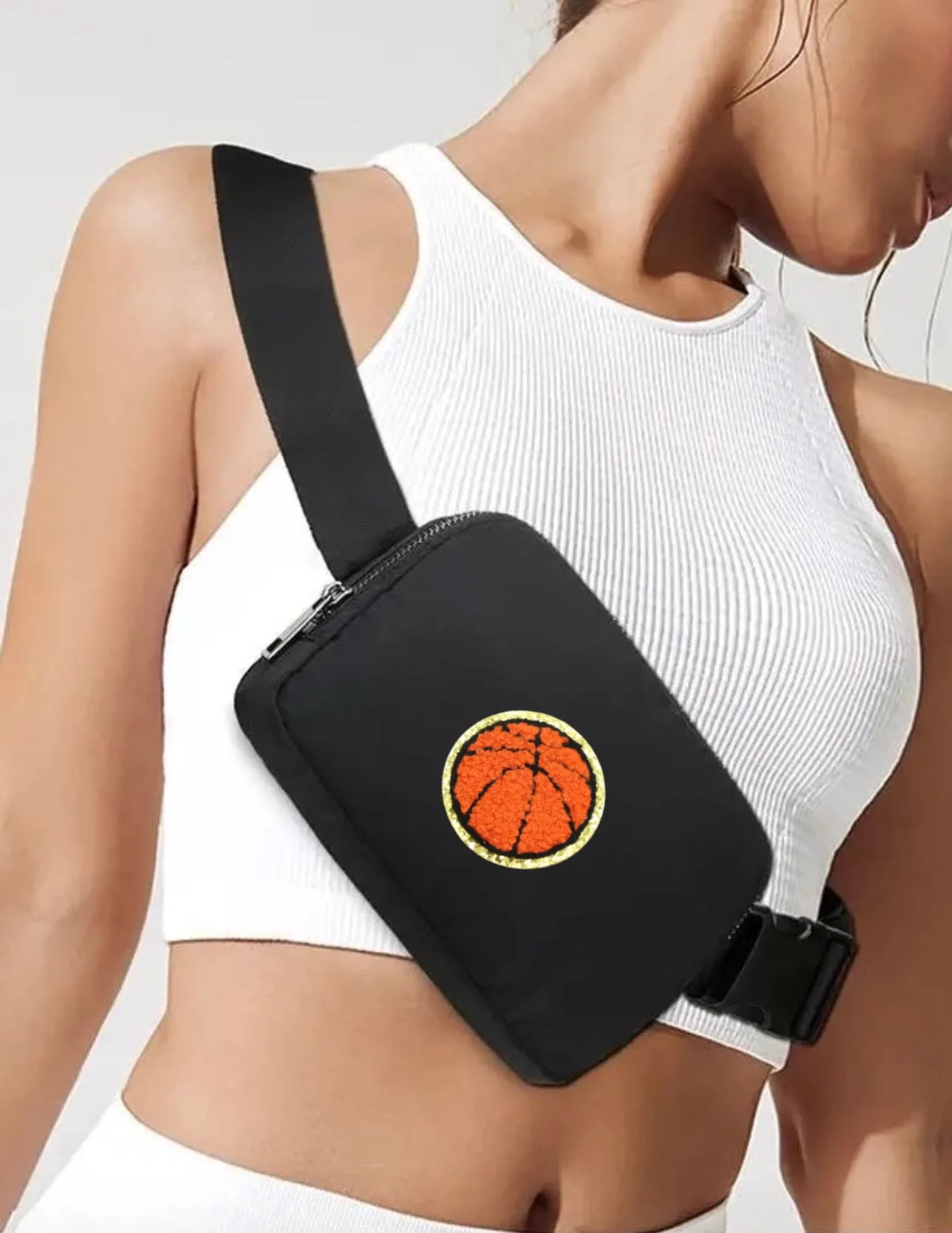 Chenille Patch Fanny/Crossbody Sports Purse