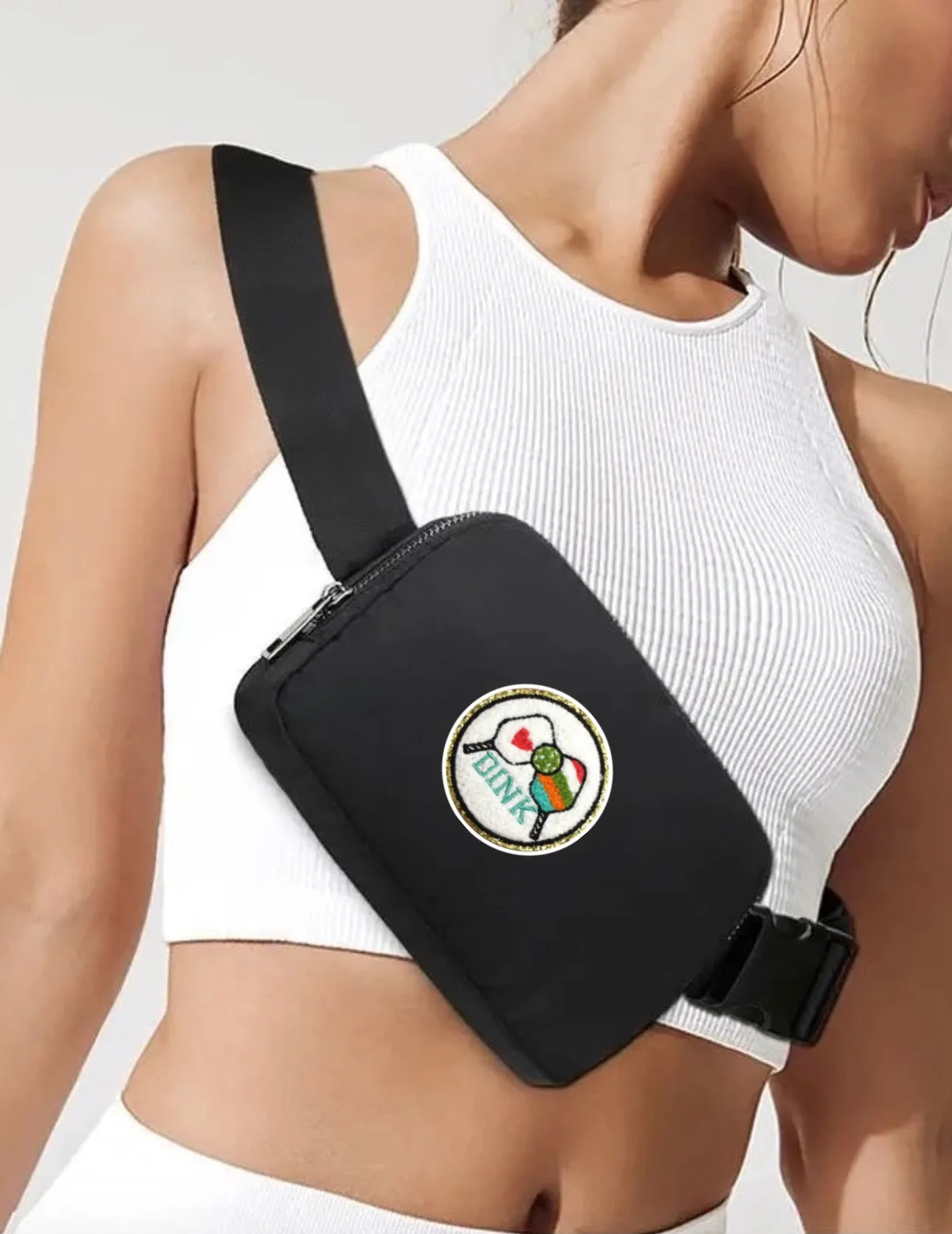 Chenille Patch Fanny/Crossbody Sports Purse