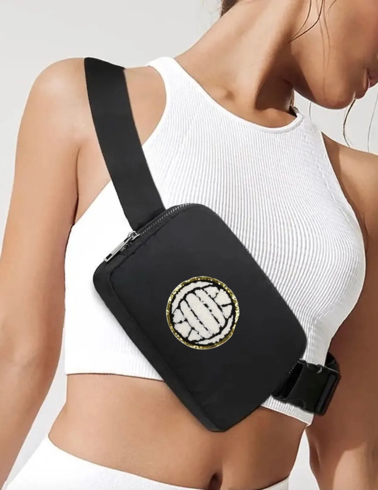 Chenille Patch Fanny/Crossbody Sports Purse