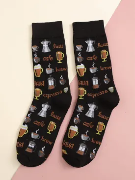 Coffee Socks, Coffee Lover Socks, Funny Socks for Women, Novelty Socks, Funky Socks, Gift for Her