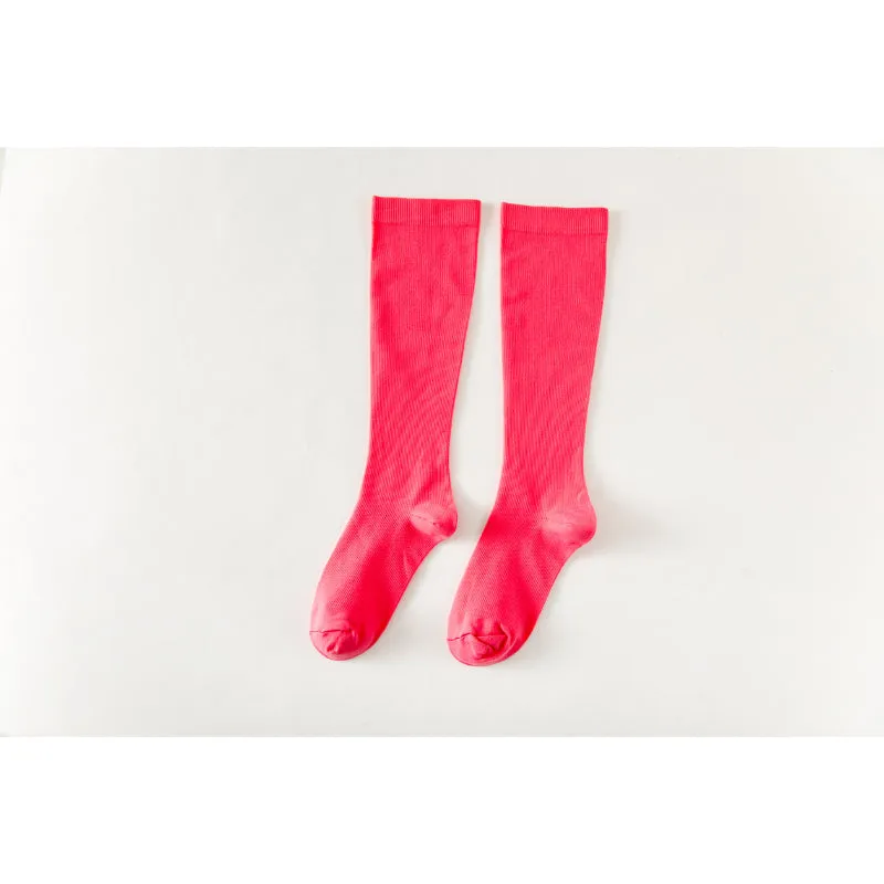 Compression Socks Candy Color Knee Socks