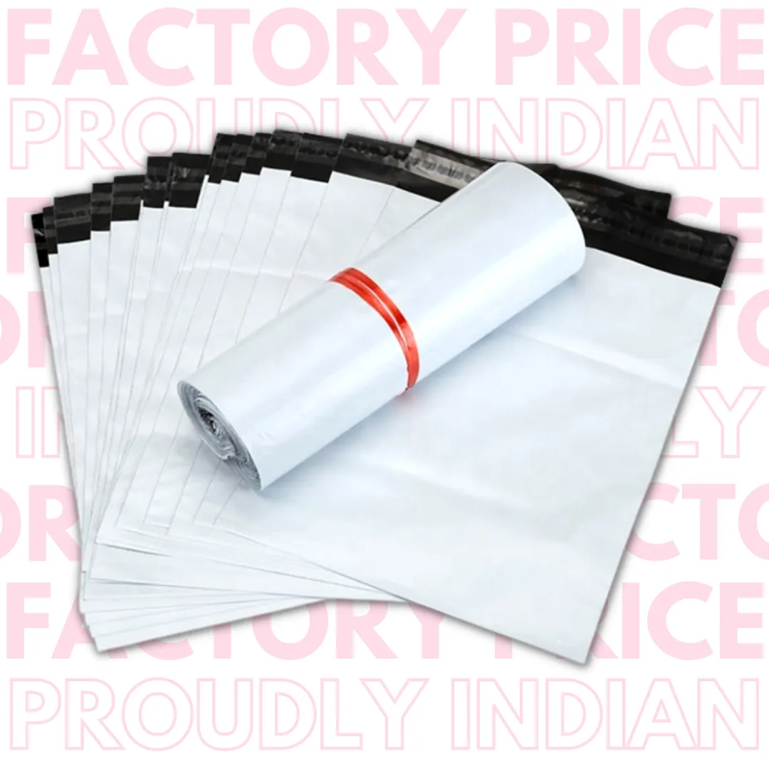 Courier Bags/Envelopes/Pouches/Cover 10X8 inches  2inch Flap  Pack of 50 Tamper Proof Plastic Polybags for Shipping/Packing (With POD)