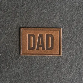 Dad Stamp Leather Patches with optional Velcro added