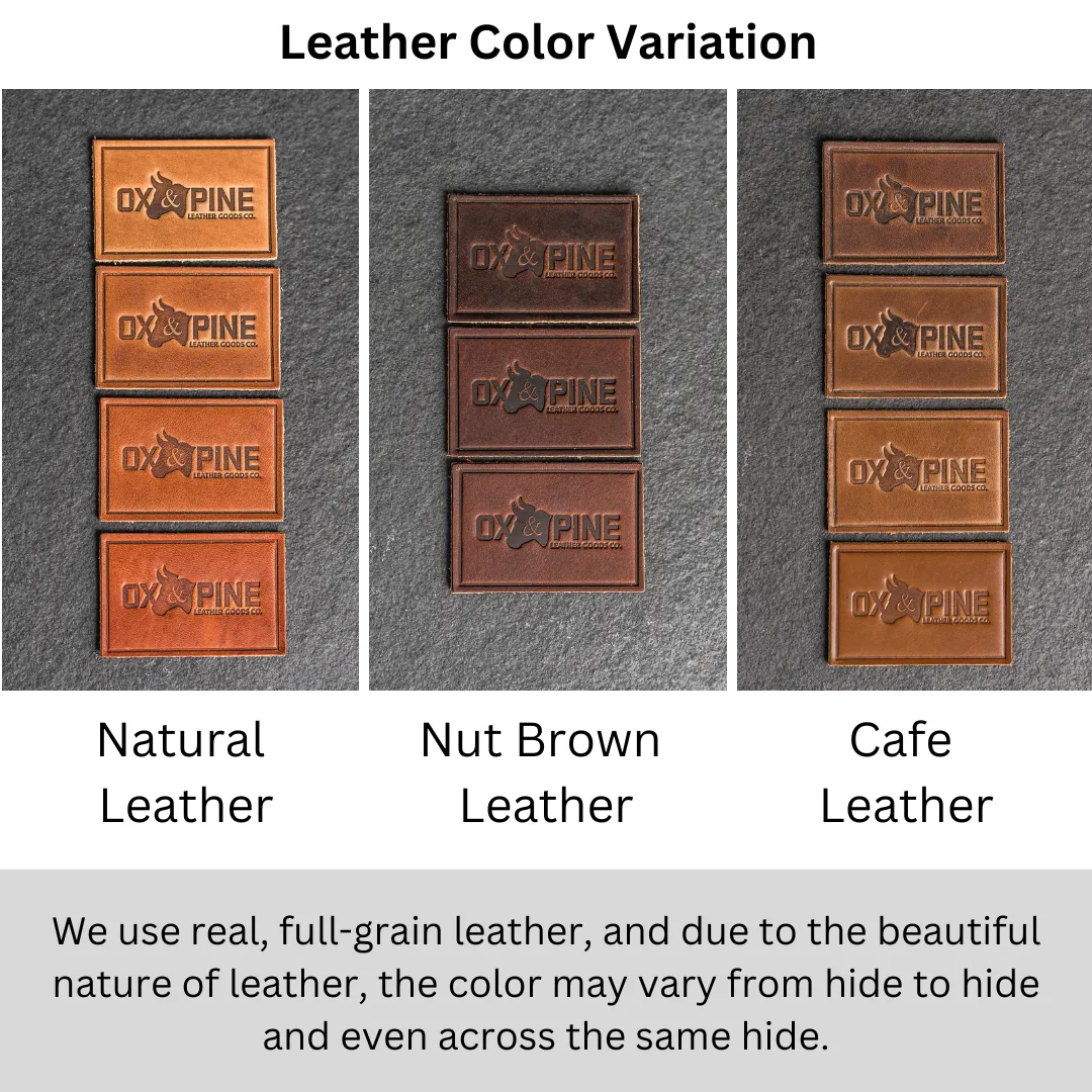 Dad Stamp Leather Patches with optional Velcro added