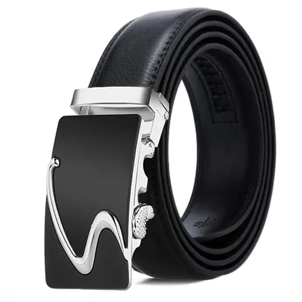 [DWTS]Genuine Leather Belts for Men Automatic Male Belts Cummerbunds Leather Belt Men Dropshipping Black Belts Cinturon Hombre