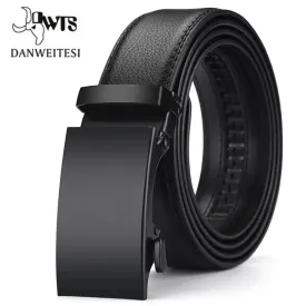 [DWTS]Genuine Leather Belts for Men Automatic Male Belts Cummerbunds Leather Belt Men Dropshipping Black Belts Cinturon Hombre