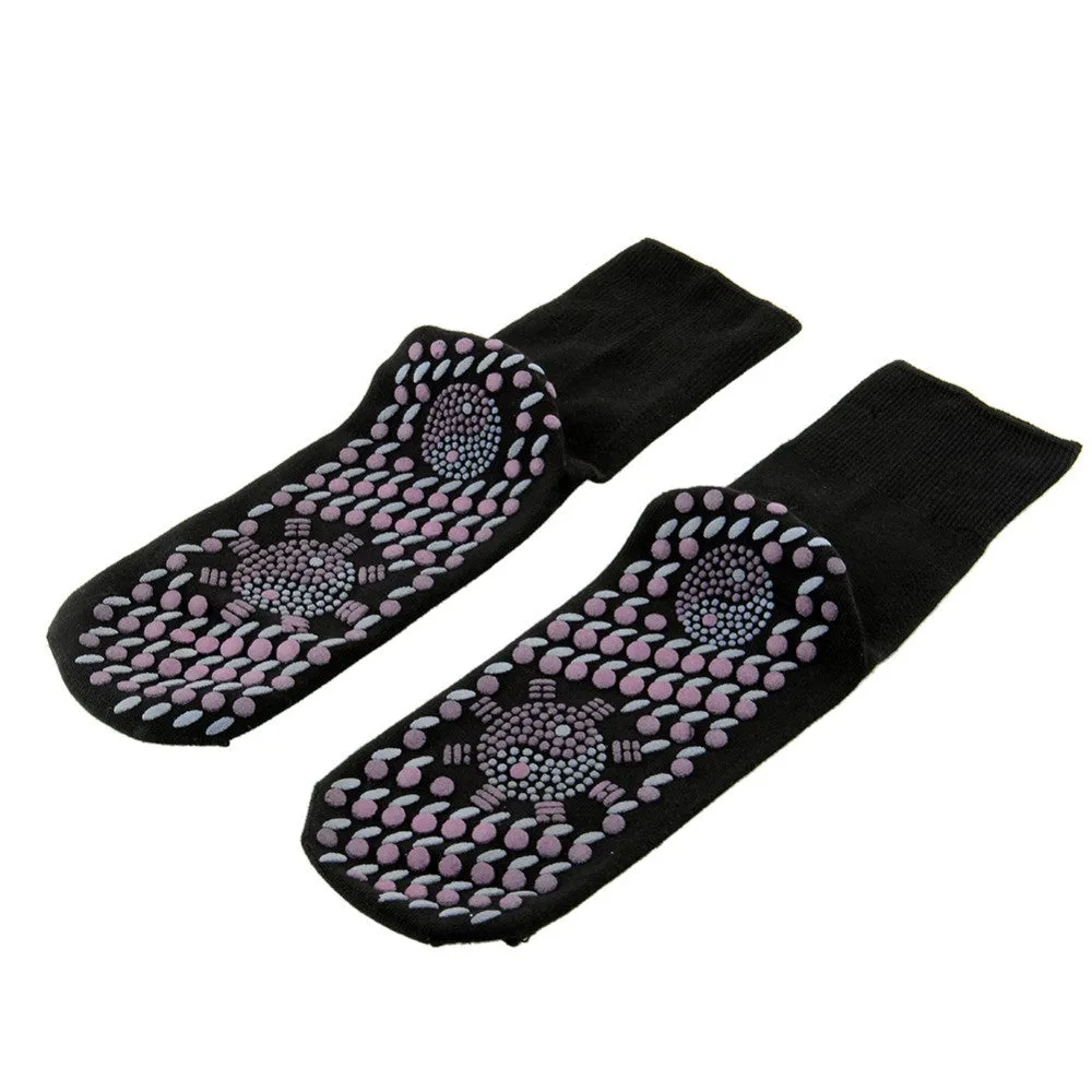 Far Infrared Tourmaline Dotted Cotton Blend Socks