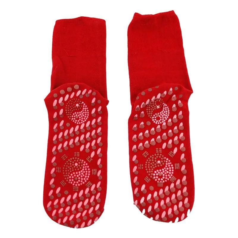 Far Infrared Tourmaline Dotted Cotton Blend Socks