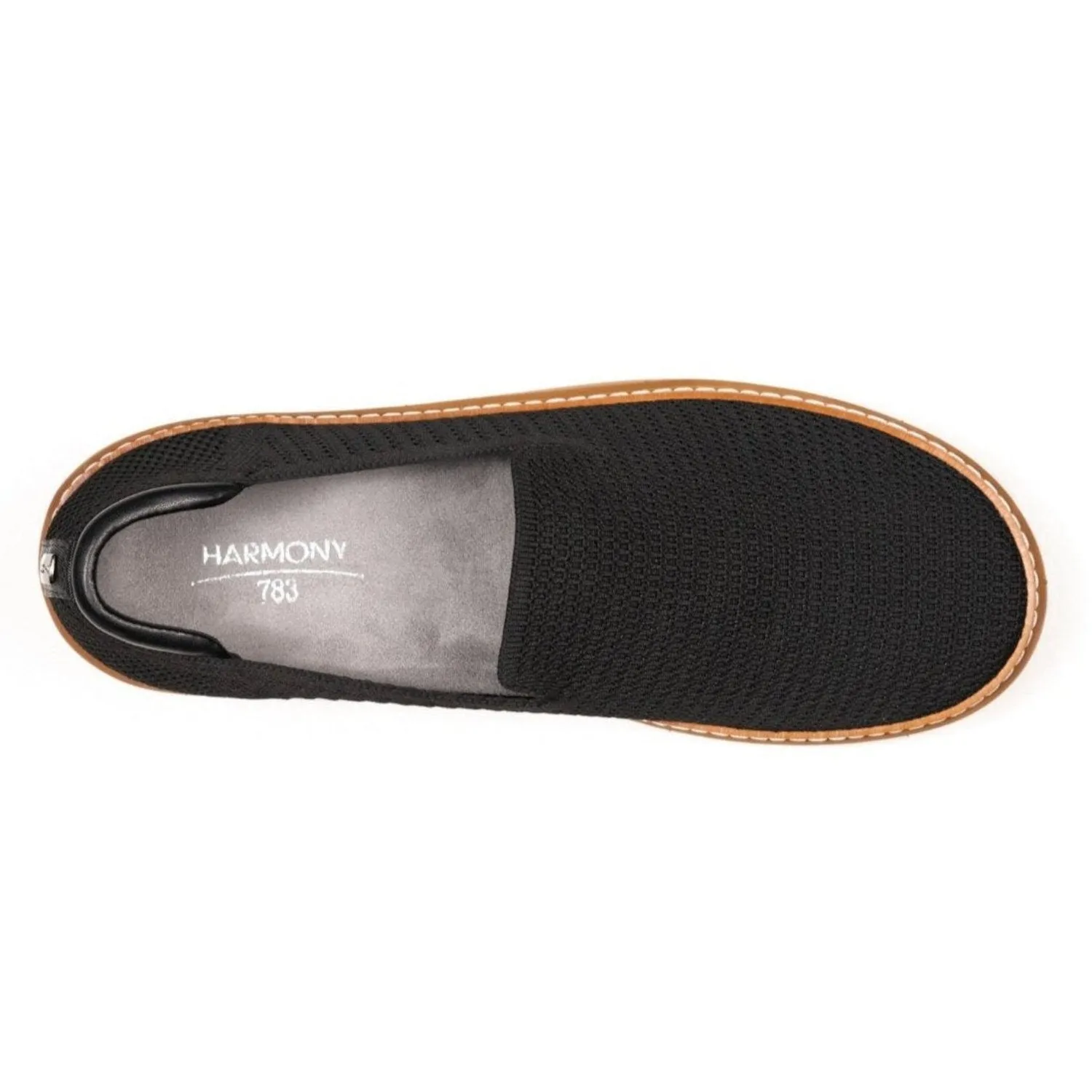 Grounding Slip-On • Black & Cognac Bamboo Knit