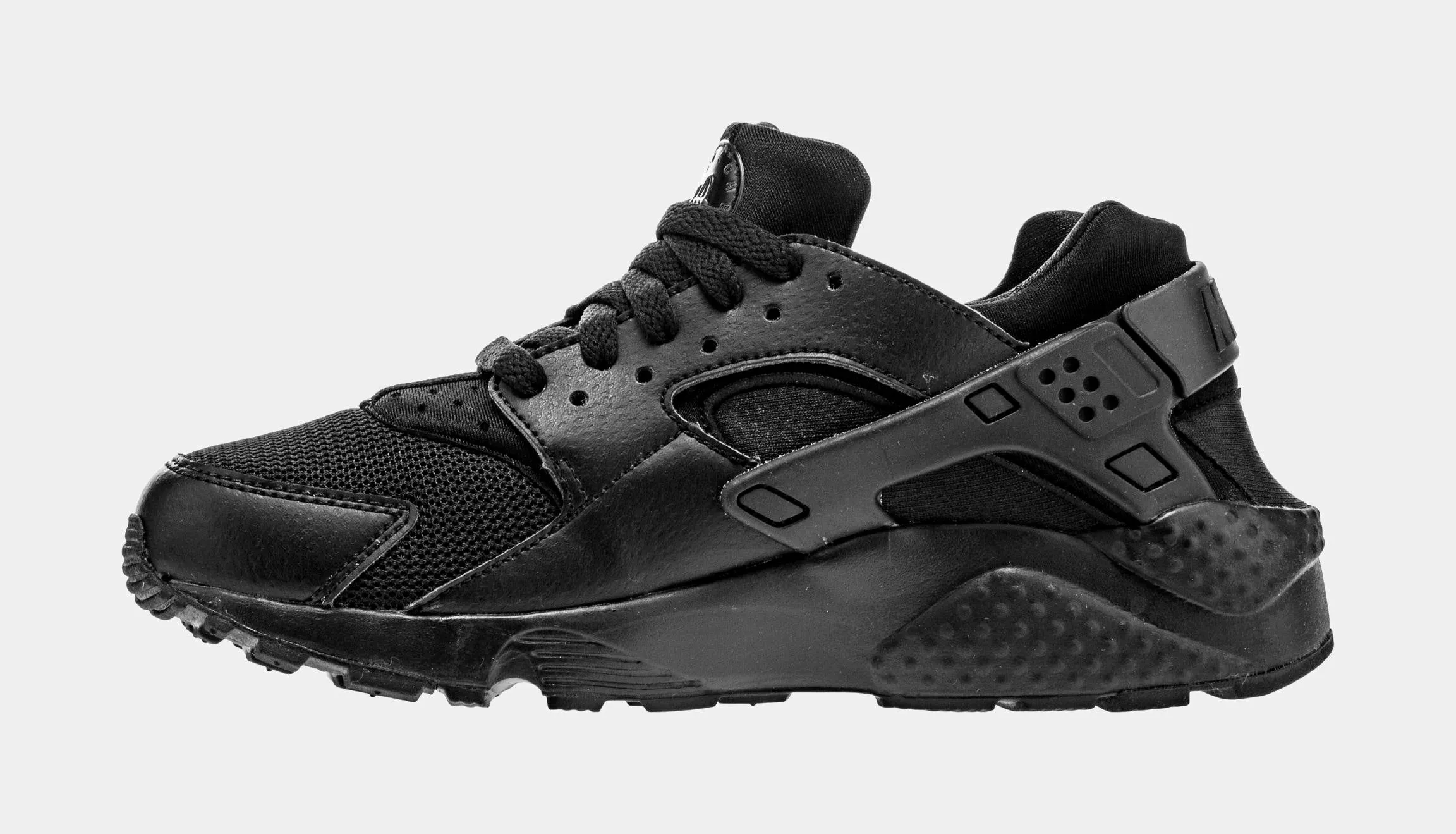 Huarache Run Grade School Running Shoes (Black)