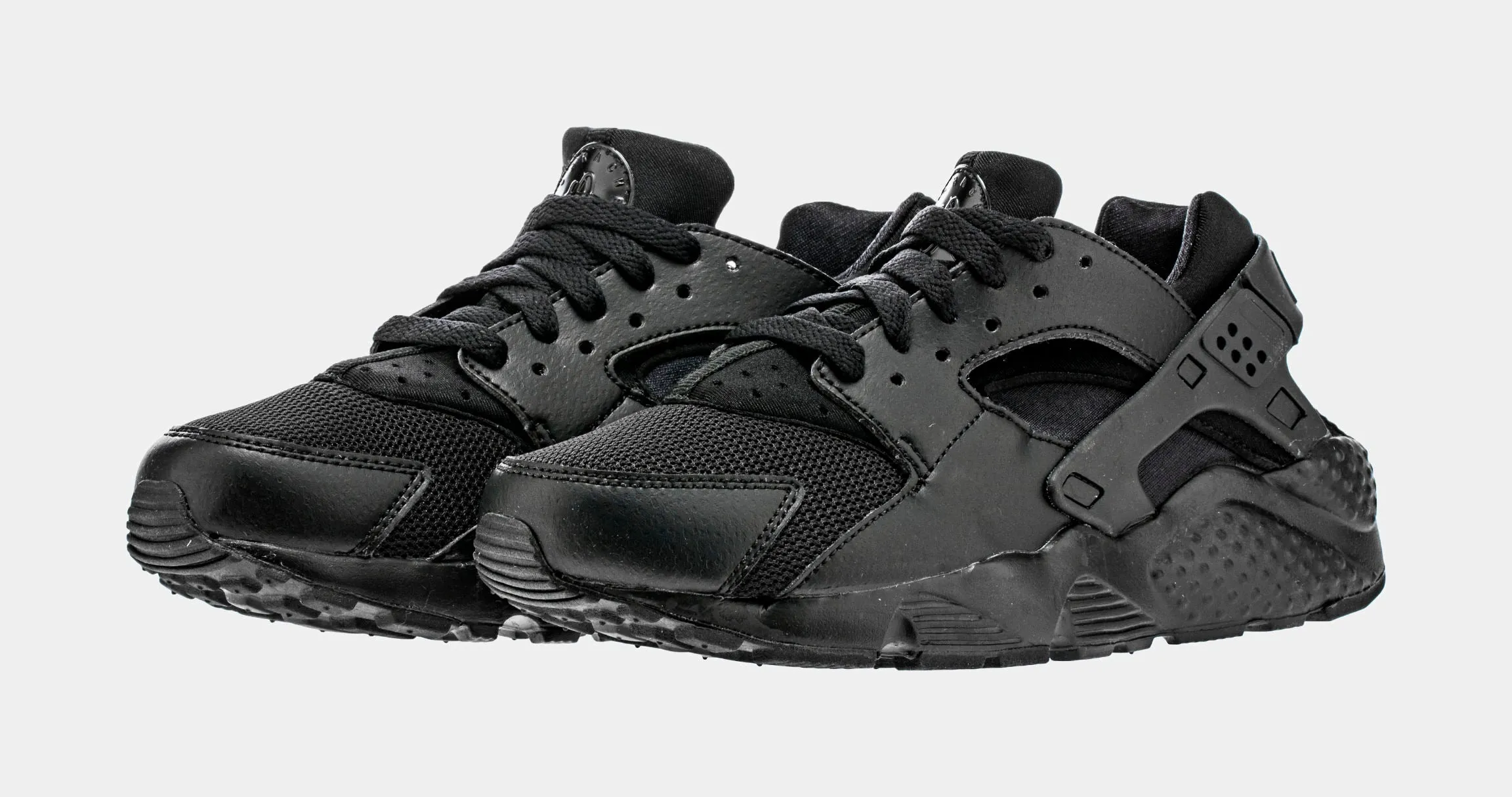 Huarache Run Grade School Running Shoes (Black)