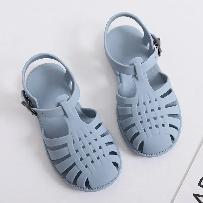 Kids Girls Summer Children Sandals Soft Non-slip Princess Shoes Kids Candy Jelly Beach Shoes - YGSD50612