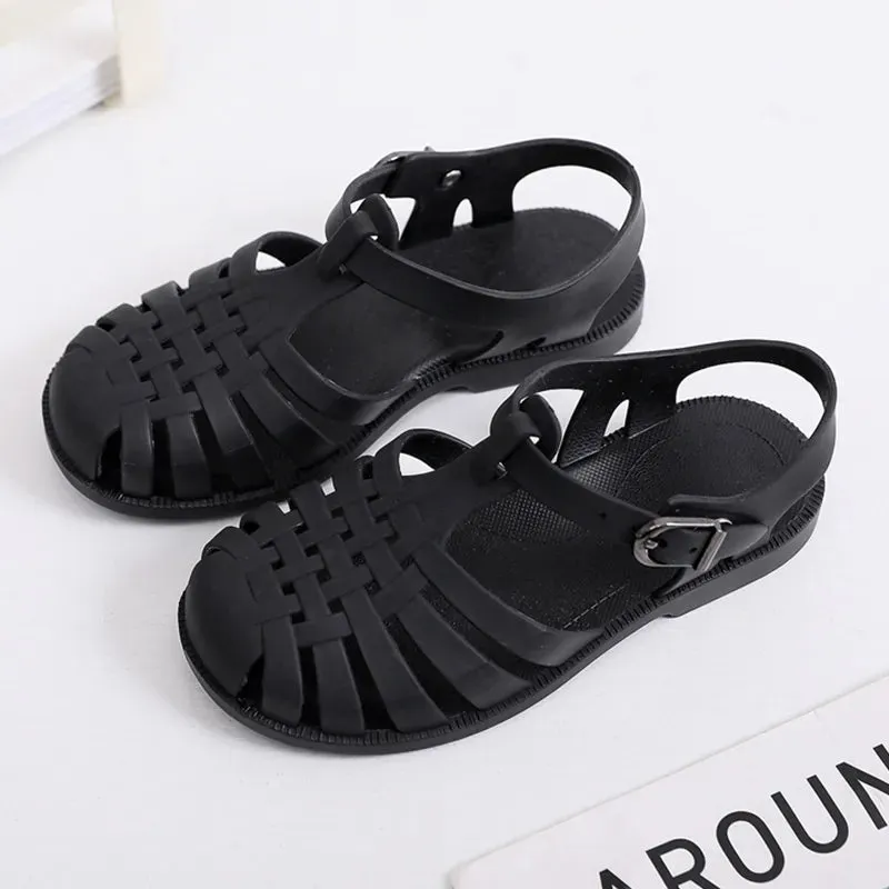 Kids Girls Summer Children Sandals Soft Non-slip Princess Shoes Kids Candy Jelly Beach Shoes - YGSD50612