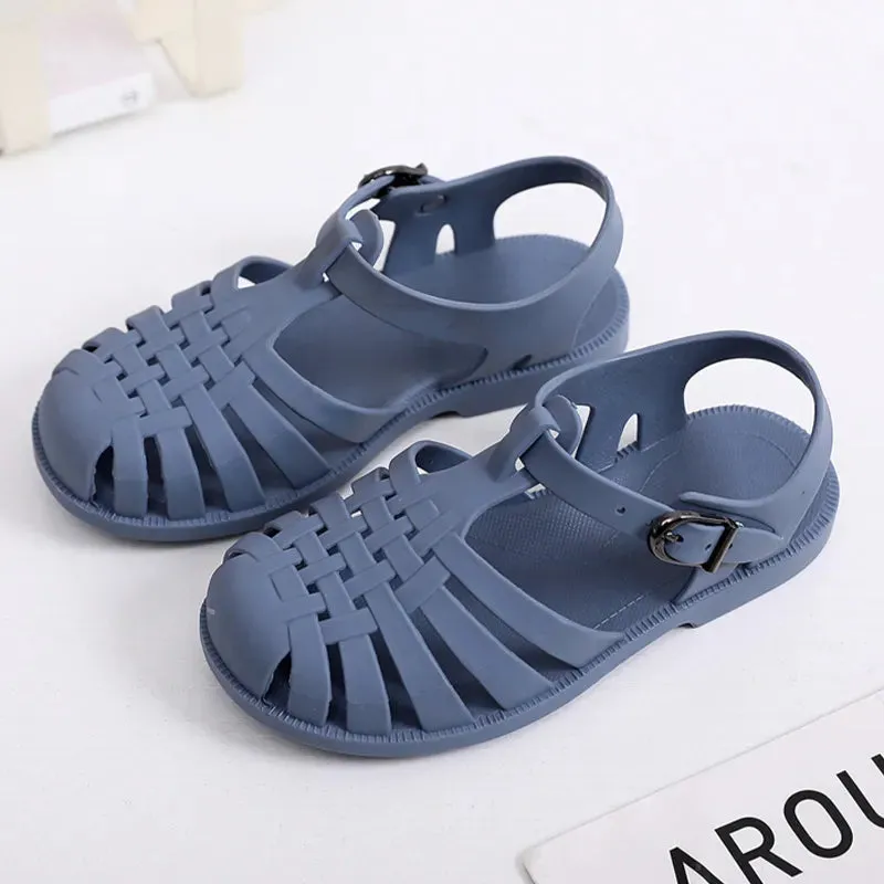 Kids Girls Summer Children Sandals Soft Non-slip Princess Shoes Kids Candy Jelly Beach Shoes - YGSD50612