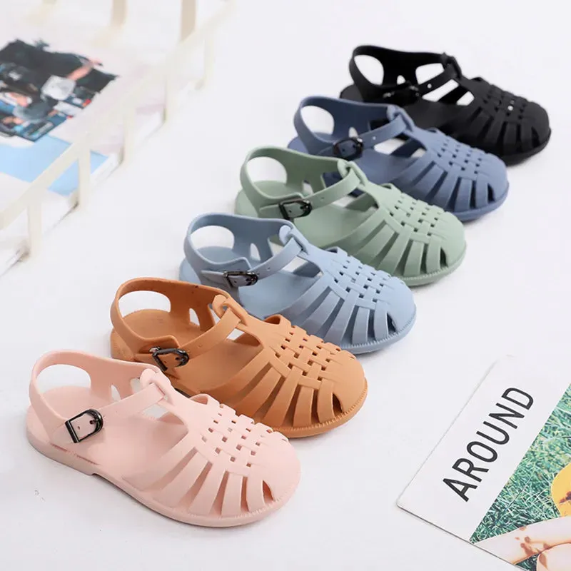 Kids Girls Summer Children Sandals Soft Non-slip Princess Shoes Kids Candy Jelly Beach Shoes - YGSD50612