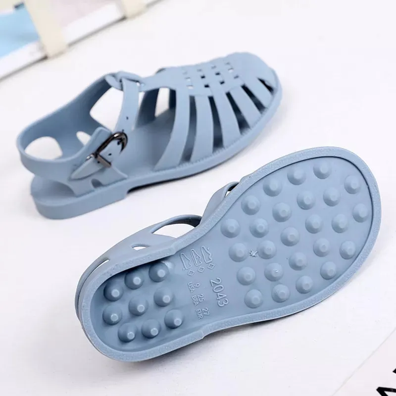 Kids Girls Summer Children Sandals Soft Non-slip Princess Shoes Kids Candy Jelly Beach Shoes - YGSD50612