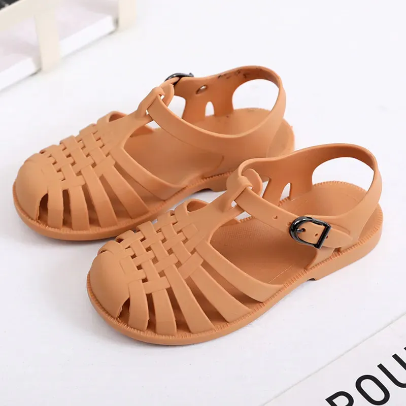 Kids Girls Summer Children Sandals Soft Non-slip Princess Shoes Kids Candy Jelly Beach Shoes - YGSD50612