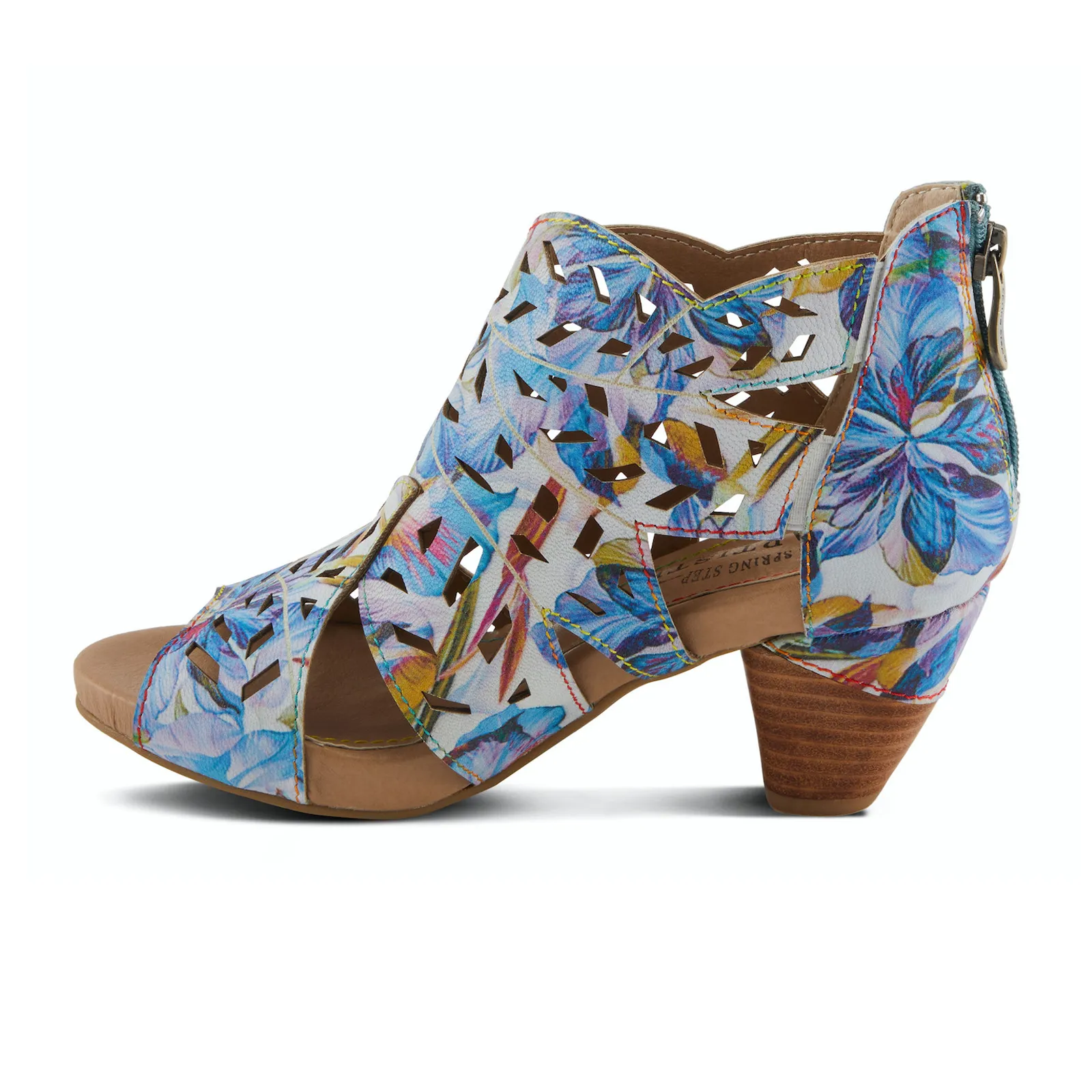 L'Artiste Icon Fleur Heeled Sandal (Women) - Blue Multi