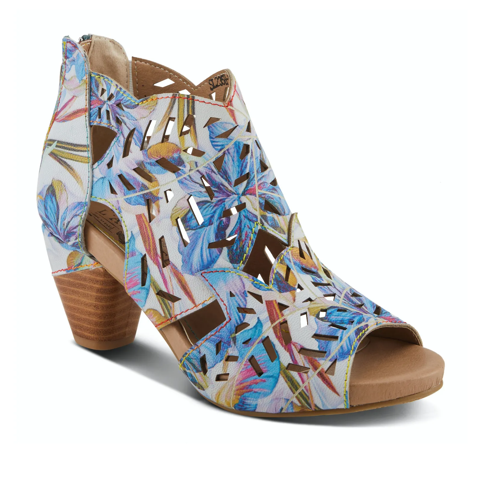 L'Artiste Icon Fleur Heeled Sandal (Women) - Blue Multi