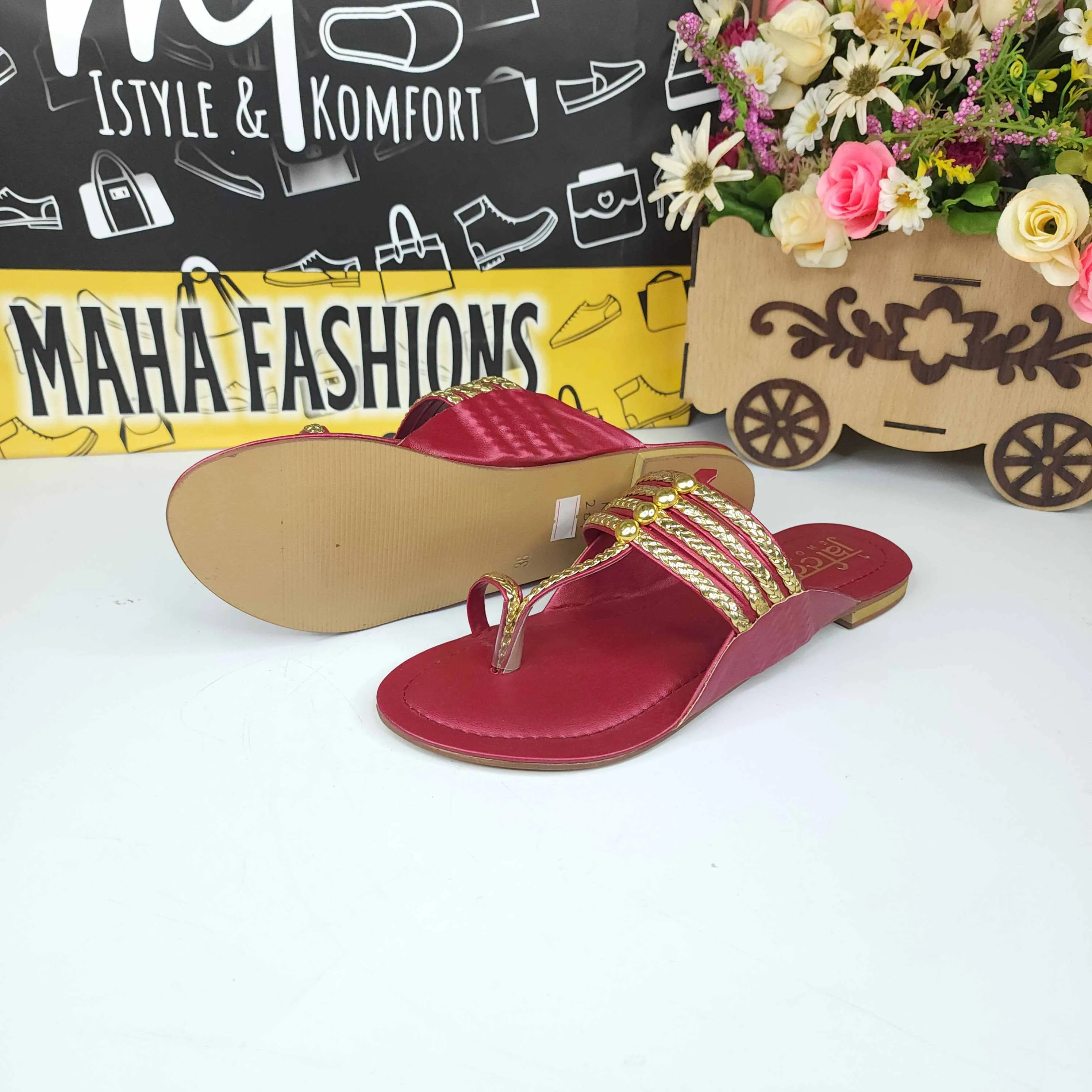 Maroon Casual Kolapuri