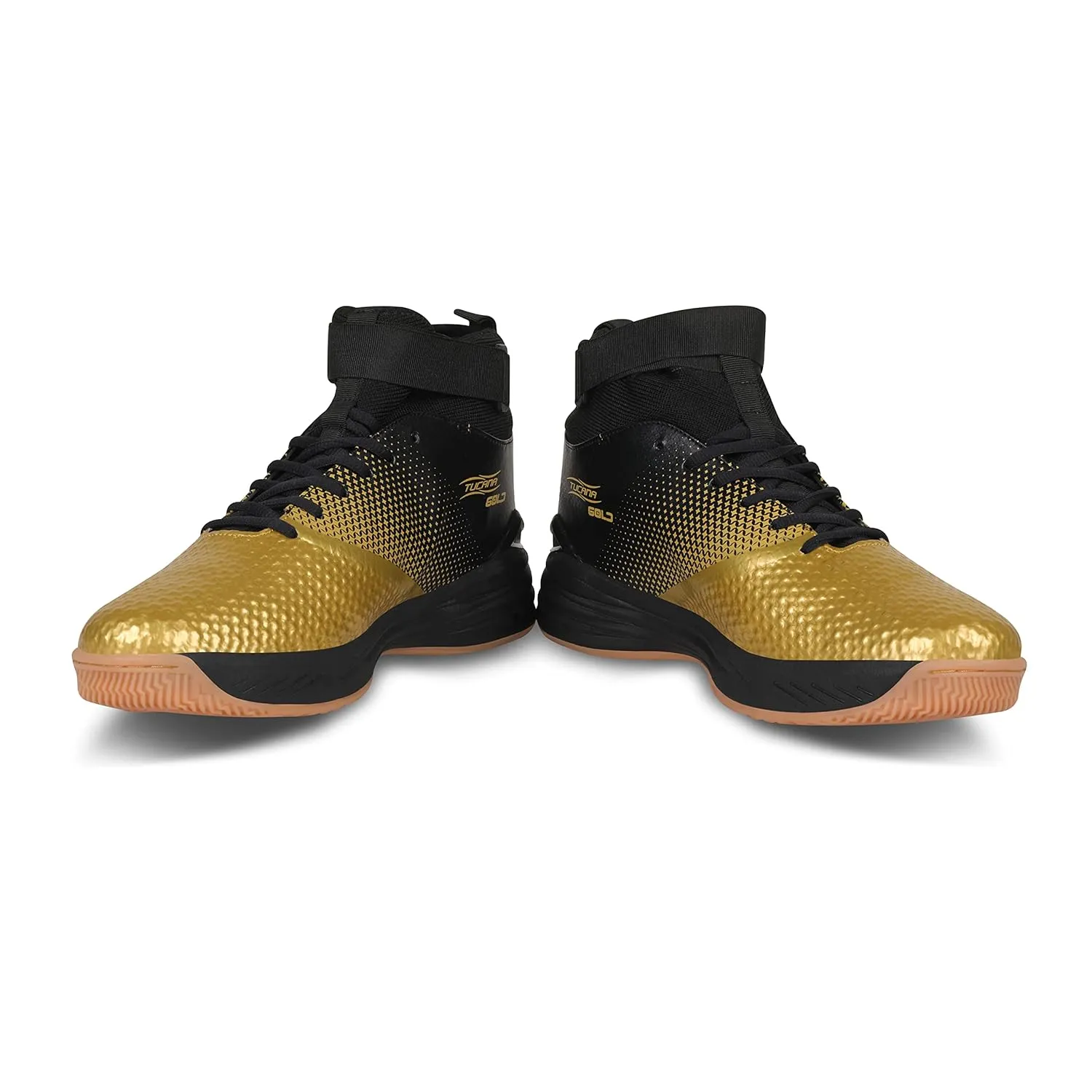 Men Tucana Gold Basketball | Shoes for Men with Breathable mesh Stitched for Better fit and Smooth | Comfortable Shoes | Knitted Collar Rib with Ankle Support