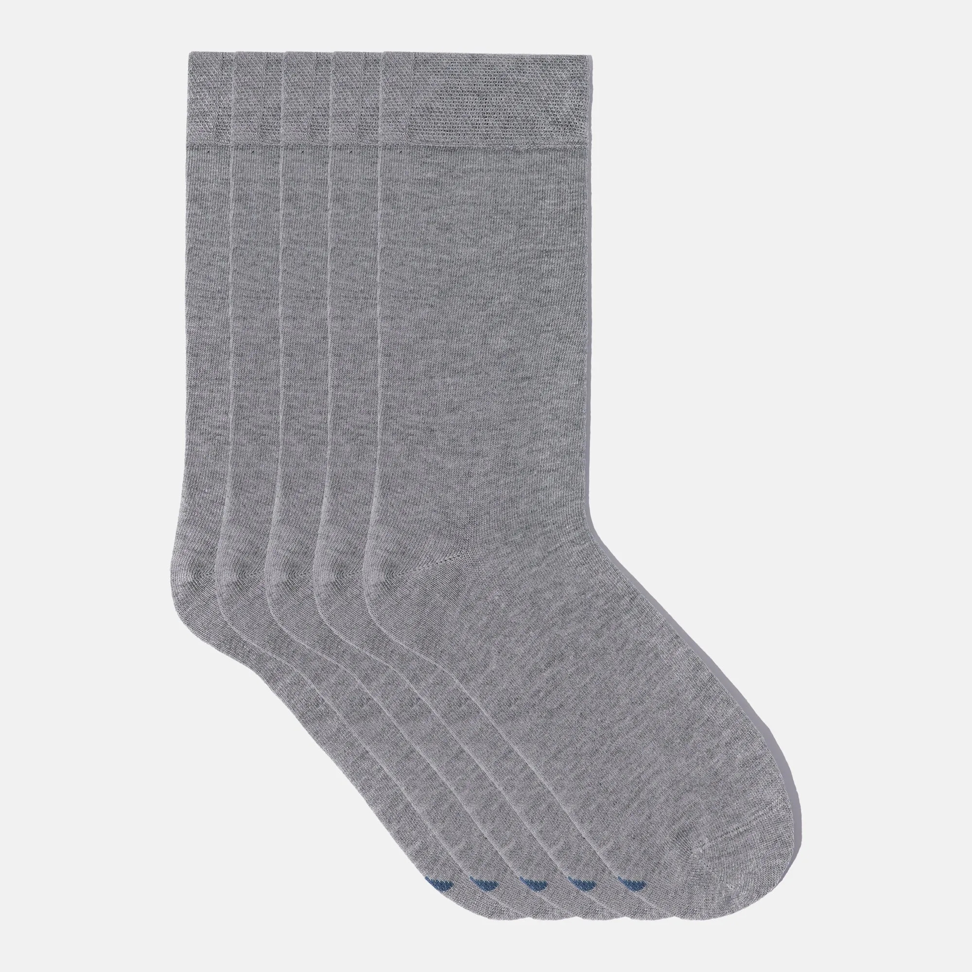 Men's Bamboo Dress Socks • Solid Pack of 1/3/5 Pairs • Pacific Grey