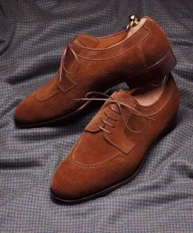 Men's Suede Tan Round Toe Shoes