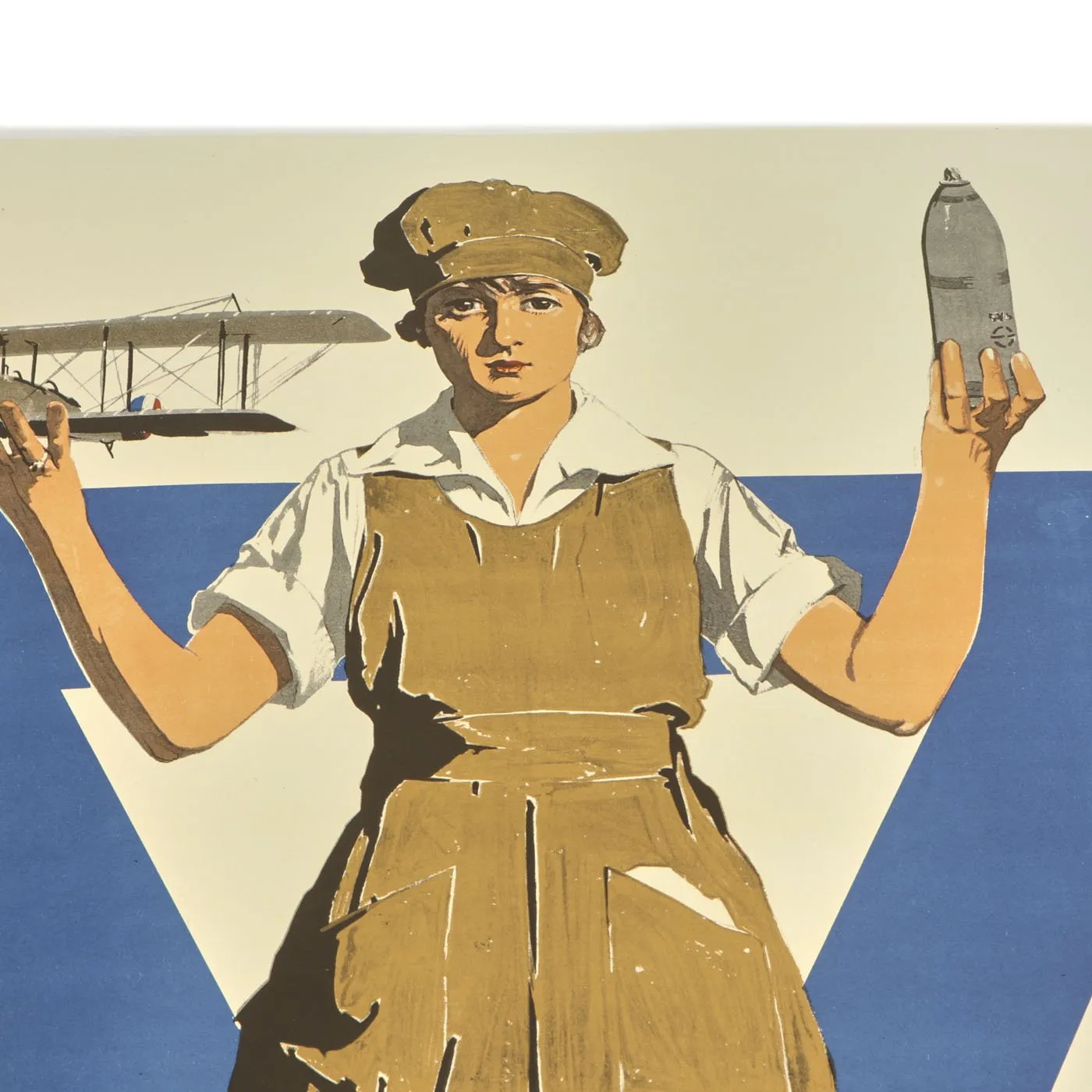 Original U.S. WWI 1918 For Every Fighter a Woman Worker Care For Her Through the YWCA Poster by Adolph Treidler