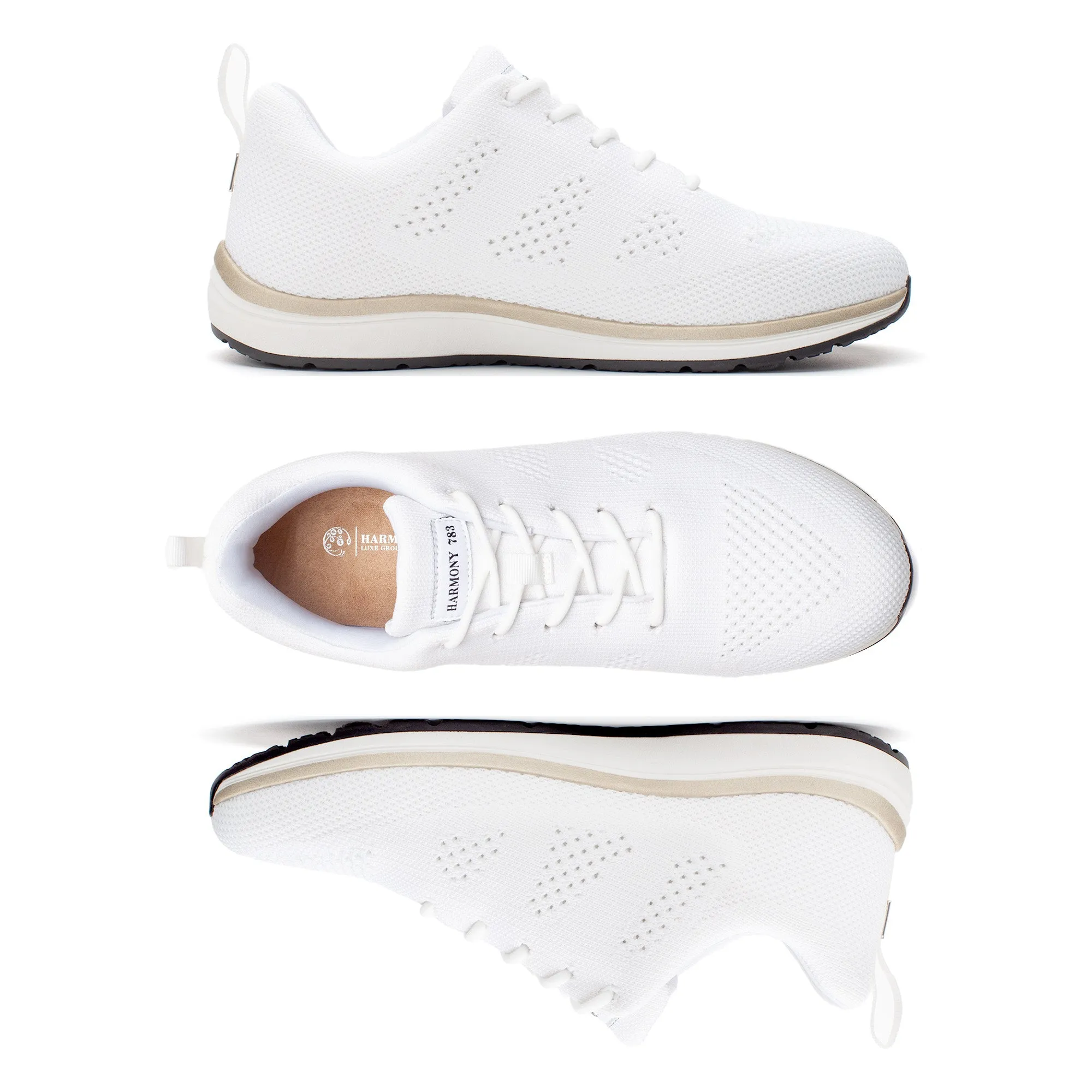 Pamela Lace-Up • White & Gold