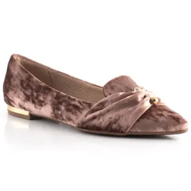 Piccadilly 274038-1093 Women Rose Flat Velour