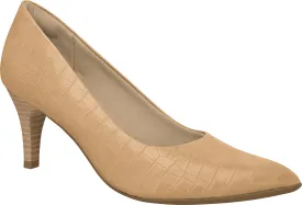 Piccadilly 745035 Women Fashion Business Classic Scarpine Heel in Croco Nude