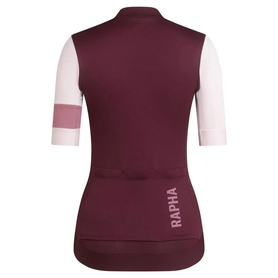 RAPHA Pro Team Training Women Jersey - WBS Wine/Pale Pink