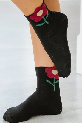 SALE - Flower Design Socks