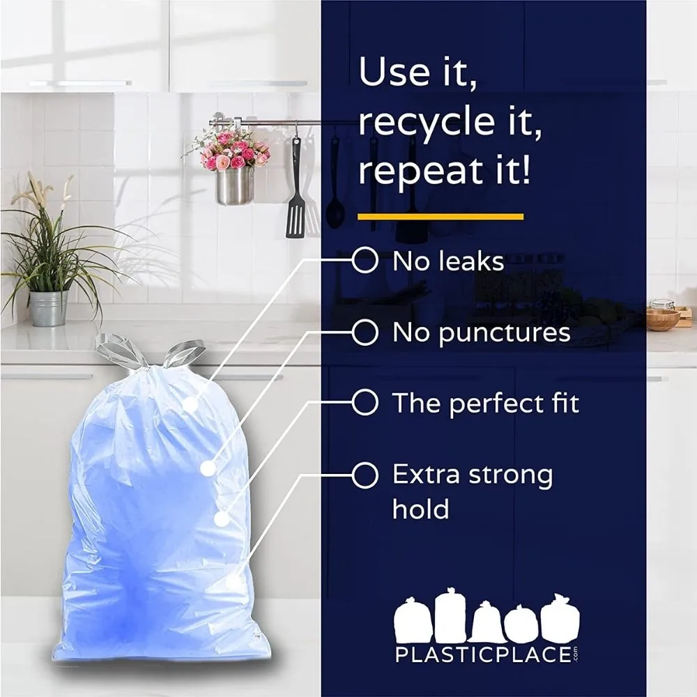 Sample of - 10 Gallon Simplehuman®* Compatible Blue Trash Bags Code K