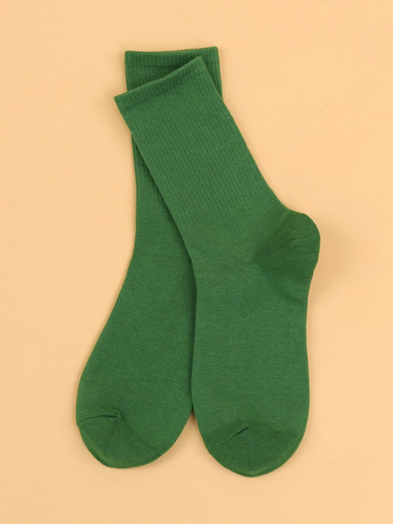 Solid Olive Green Crew Socks for Women Plain Socks Cozy Socks Fashion Socks