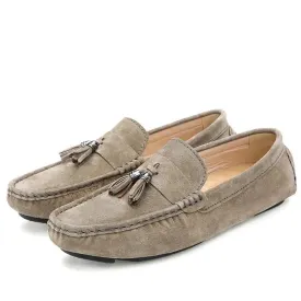 Suede Leather Men Loafers Moccasins Designer Men Casual Shoes High Quality Breathable Flat Boat Men Shoes Size 38-44